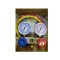 Ikili Manifold Gaz Saati R22 R134 R410 3 Adet 90cm Hortum